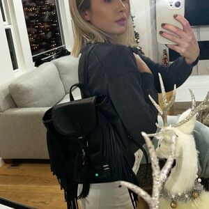 Black Ysl leather backpack excellent condition